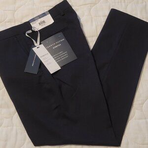 NWT Tommy Hilfiger Redmond Navy Blue Stretch Slim Fit Dress Pants Mens 32x30